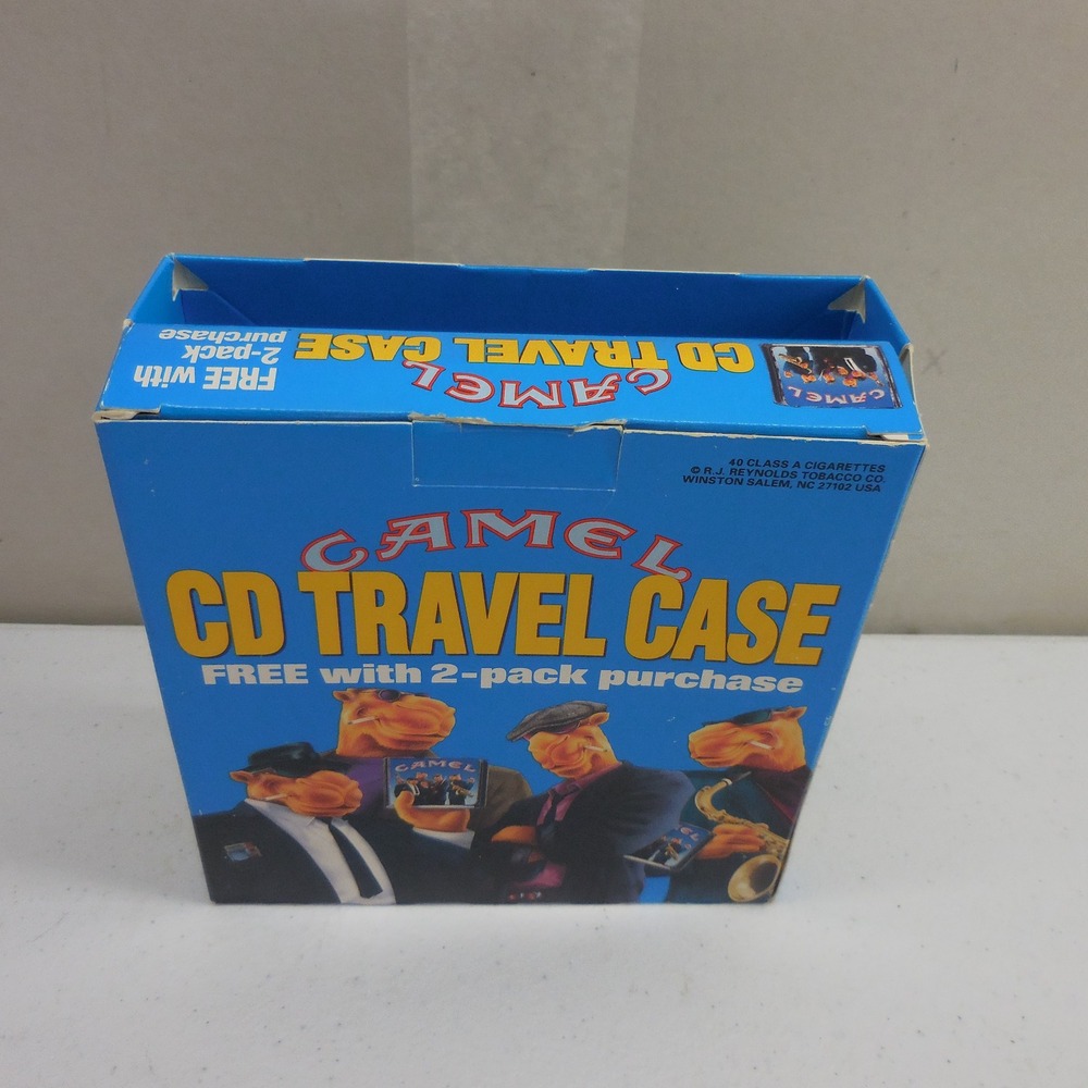 Vintage Joe Camel CD Travel Case Tobacco Promo Blue Hard Pack Band Collectible